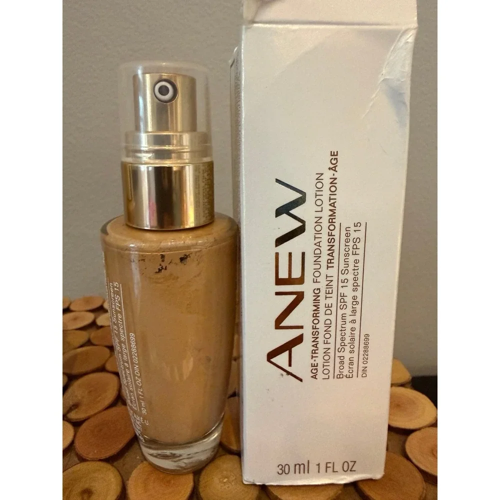 2 Avon Anew Age-Transforming Liquid Foundation lotion PURE BEIGE -‎ EXPIRED